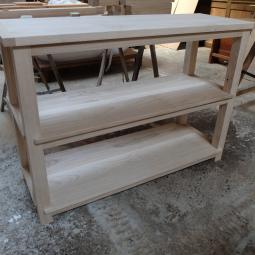 meuble salle de bain - Châtaignier